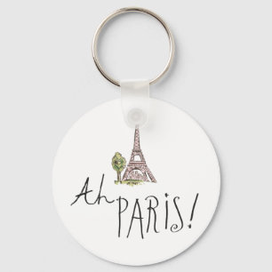 Chaveiro Ah Paris! Citações   com torre de Effiel