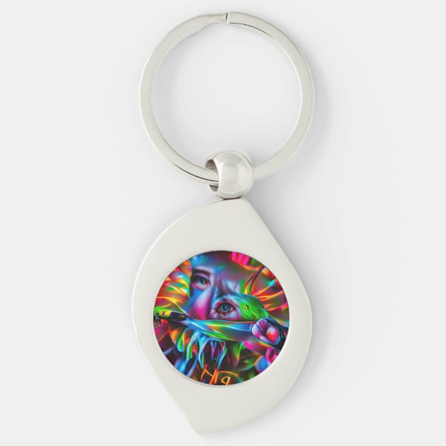 Chaveiro Aichmofobia: Arte Surreal Viva (Frente)