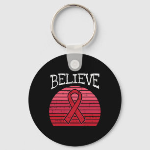 Chaveiro Aids Red Ribbon HIV Aneurísmo cerebral Awarenes