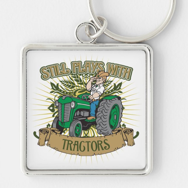 Chaveiro Ainda jogos com tratores verdes (Frente)