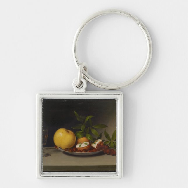 Chaveiro Ainda vida com fruta, bolos e vinho, 1821 (Frente)