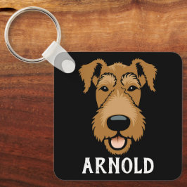 Chaveiro Airedale Terrier Custom Dog Name Personalizado