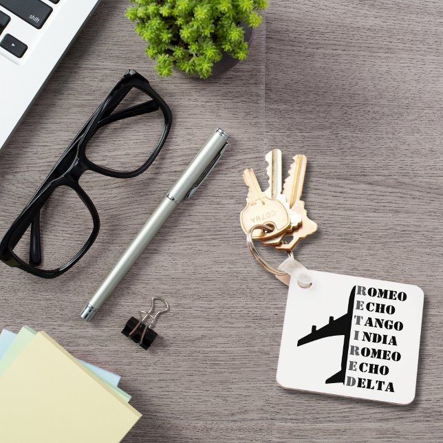 Chaveiro Airplane Retired Nato Phonetic Alphabet Aviation (Criador carregado)