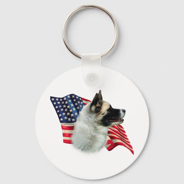 Chaveiro Akita Flag (Frente)
