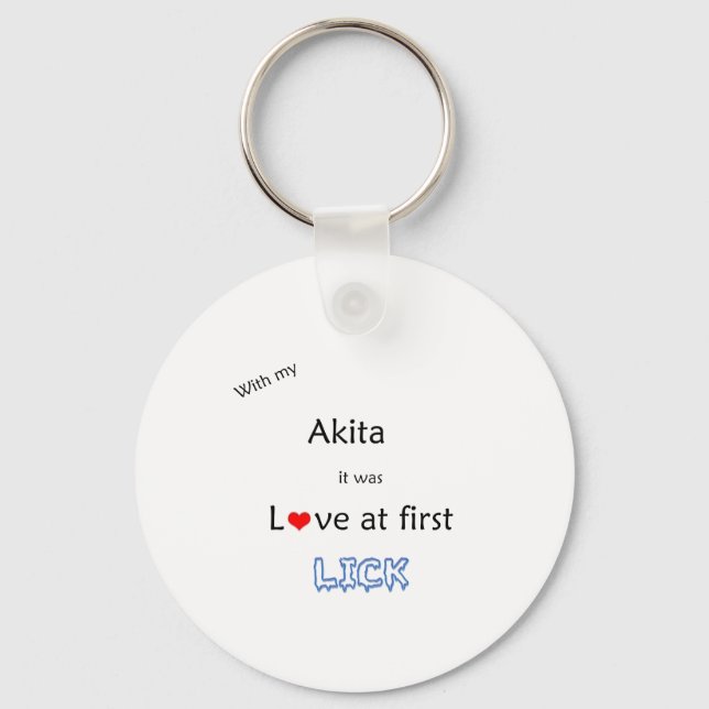 Chaveiro Akita Lick Design (Frente)