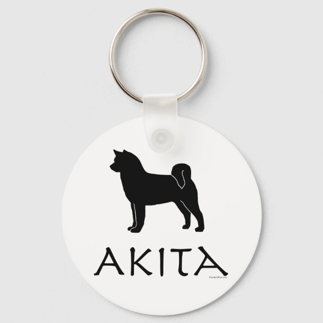 Chaveiro Akita Silhouette (Frente)