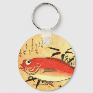 Chaveiro Akodai - Impressão de Peixe Japonês Colorido de Hi