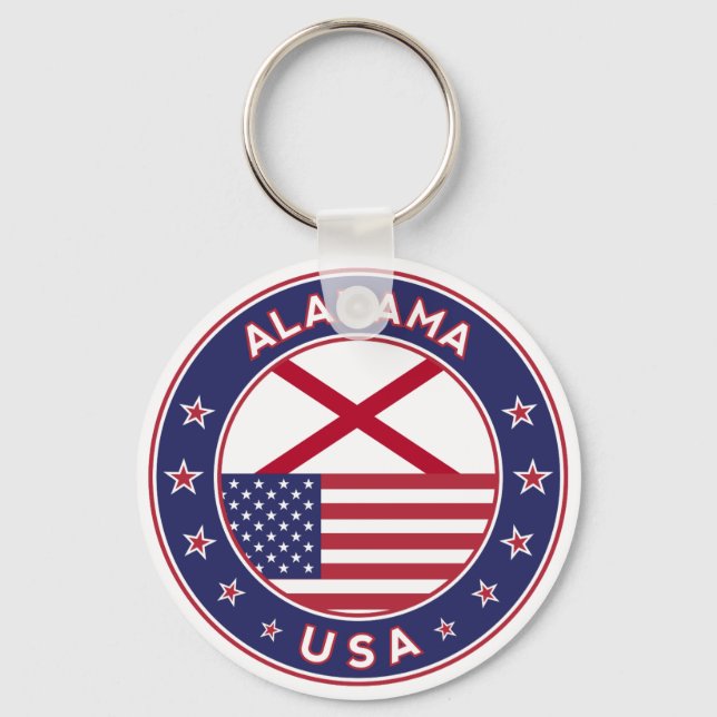 Chaveiro Alabama, Estados Unidos, t-shirt do Alabama, Alaba (Frente)