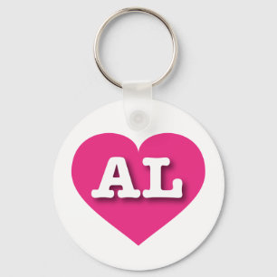 Chaveiro Alabama Hot Pink Heart - Adoro AL