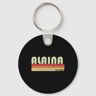 Chaveiro Alaina Gift Name Personalised Retro Vintage 80s 90