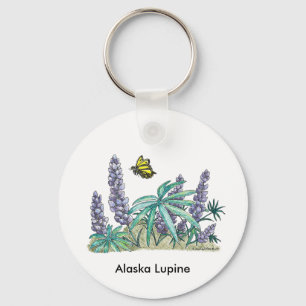 Chaveiro Alaska Lupine Watercolor