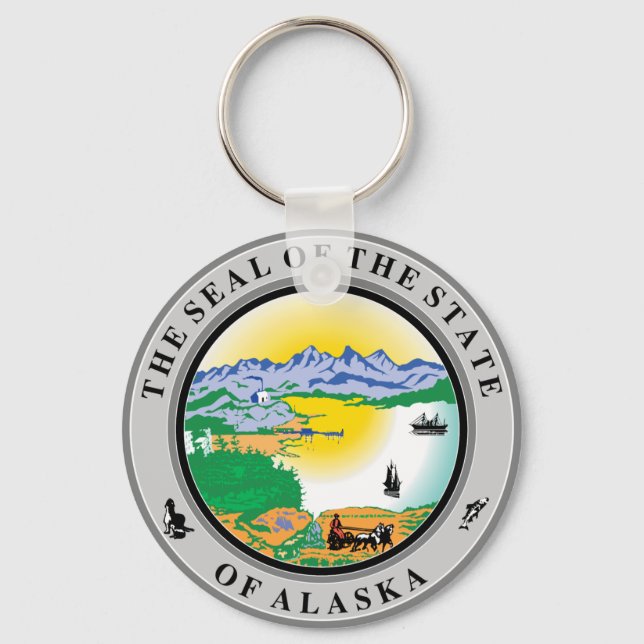 Chaveiro Alaska State Seal (Frente)
