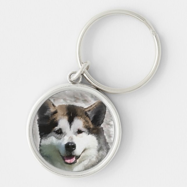 Chaveiro Alaskan Malamute Dog Art (Frente)