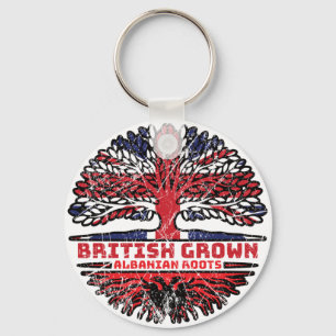 Chaveiro Albanês Albânia Uk Reino Unido Árvore Britânica