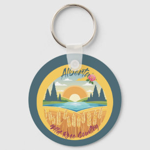 Chaveiro Alberta: País Rosa selvagem
