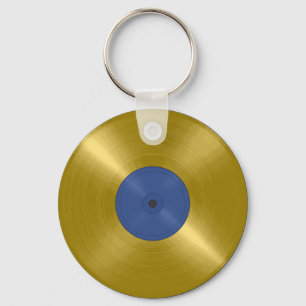 Chaveiro Álbum de Vinil Dourado