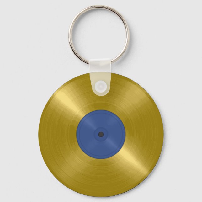 Chaveiro Álbum de Vinil Dourado (Frente)