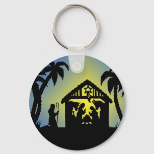 Chaveiro Alegria da silhueta da natividade ao mundo