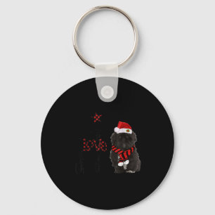Chaveiro Alegria Esperança Amor Paz Natal Shih Tzus Pretos 