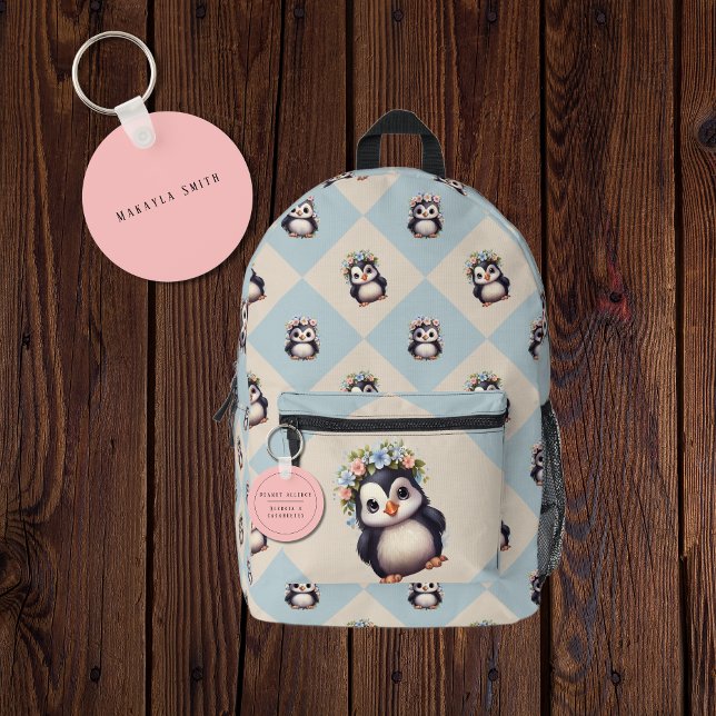 Chaveiro Alerta de Alergia Bilíngue a Amendoins Rosa Espanh (Bilingual Peanut allergy warning keychain. custom name & text. Multilingual Project)