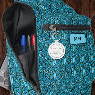 Chaveiro Alerta de Alergia Bilíngue a Preto e Branco