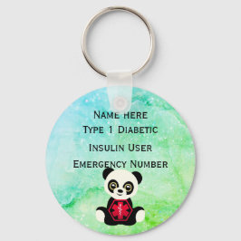 Chaveiro Alerta Personalizado Tipo 1 ou 2 para ID diabético