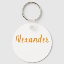 Chaveiro Alexander name Metal ring keychain