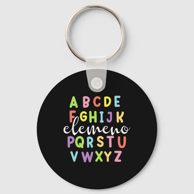Chaveiro Alfabeto Groovy Abc Elemeno De Volta à Escola Prof (Frente)