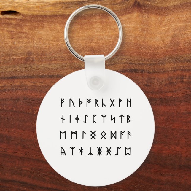 Chaveiro Alfabeto Runic [Futhorc] (Frente)