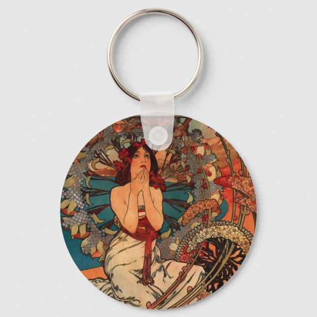 Chaveiro Alfons Mucha Mônaco Monte Carlo (Frente)