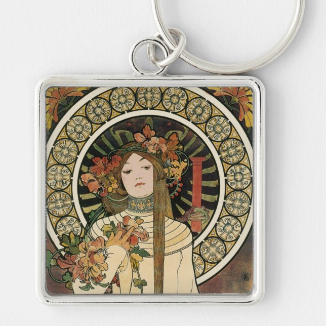 Chaveiro Alfonse Mucha Trappistine Nouveau (Frente)