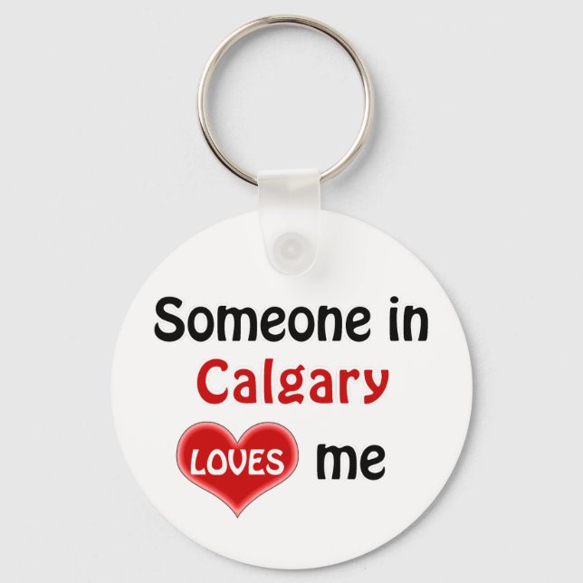 Chaveiro Alguém em Calgary me ama (Frente)