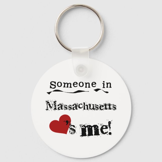 Chaveiro Alguém Em Massachusetts Me Ama (Frente)