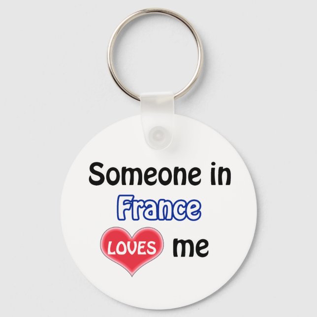 Chaveiro Alguém na França me ama (Frente)