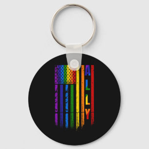 Chaveiro Aliado Lgbt Lgbtq Arco-íris Orgulho Bandeira Ameri