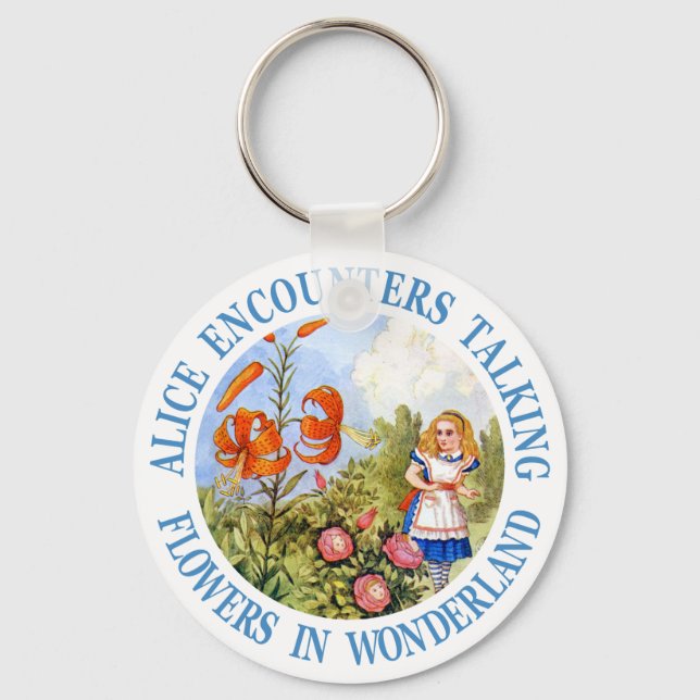 Chaveiro Alice Encontra Flor em Maravilha (Frente)