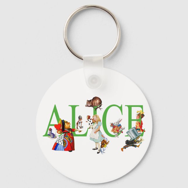 CHAVEIRO ALICE IN WONDERLAND E AMIGOS (Frente)