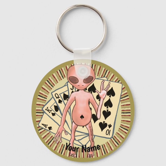 Chaveiro Alien Poker (Frente)