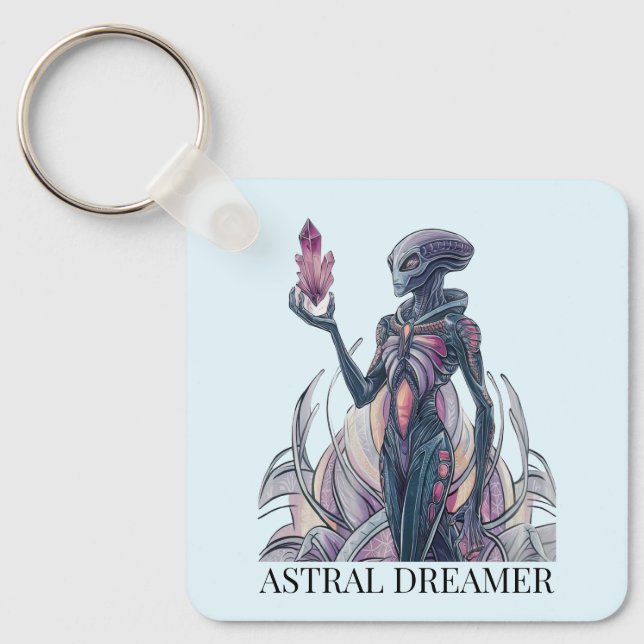 Chaveiro Alienígena abstrato (Frente)