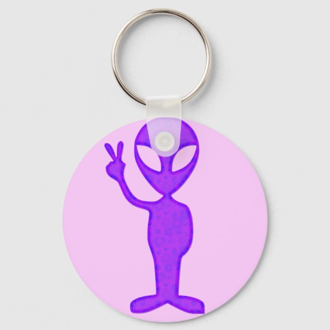 Chaveiro Alienígena de paz roxa (Frente)