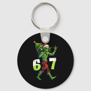 Chaveiro Alienígena engraçado de Natal Seis Sete Meme 67 Ch