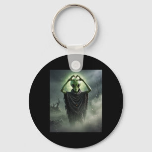 Chaveiro Alienígena Engraçado Mãos Corações de Poster Horro