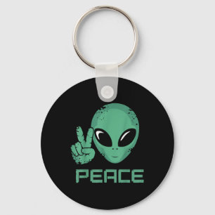 Chaveiro Alienígena Peace Hippie Ufo