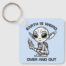 Chaveiro Alienígena Preto e Branco