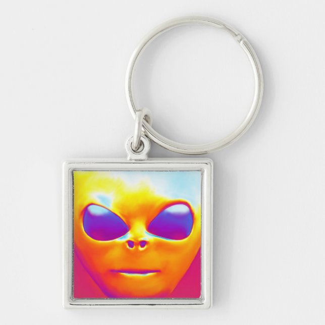 Chaveiro Alienígena psicodélica (Frente)
