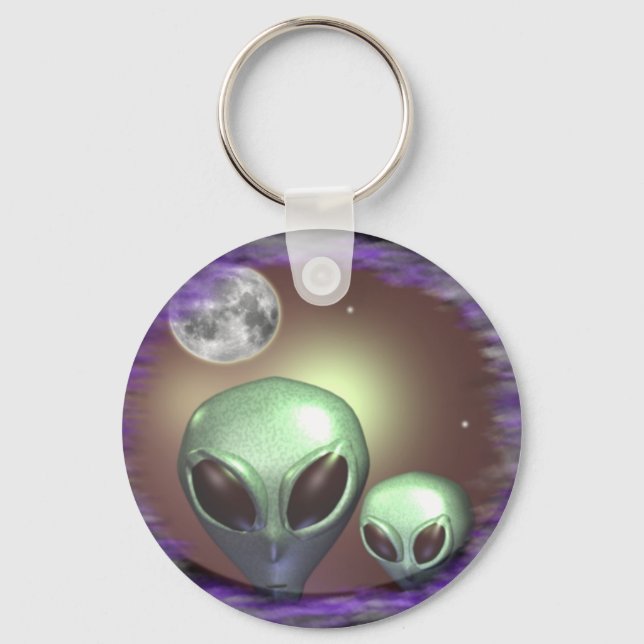 Chaveiro Aliens cinzentos (Frente)