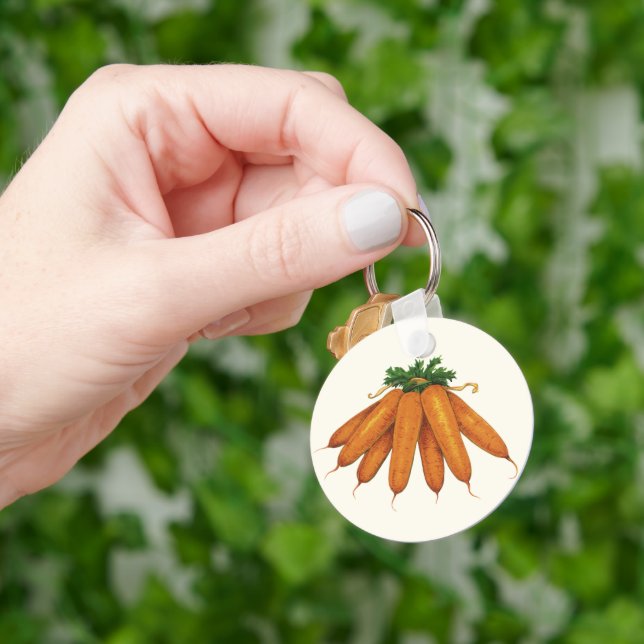 Chaveiro Alimentos Antigos, Molho de Cenouras Orgânicas Leg (Mão)