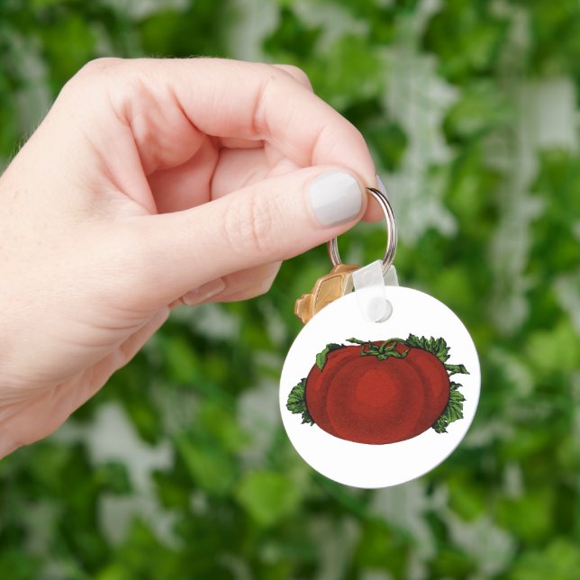 Chaveiro Alimentos Antigos, Tomate Maduro, Legumes e Frutas (Mão)