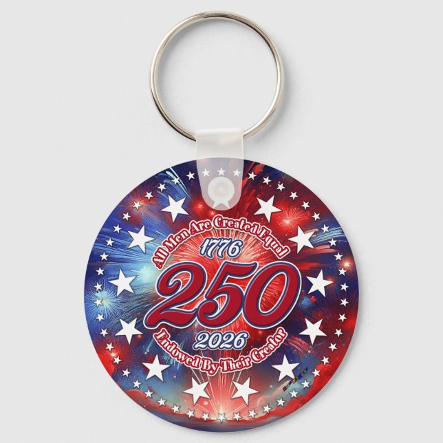 Chaveiro All Men Are Created Graphics Fireworks Clouds (Frente)