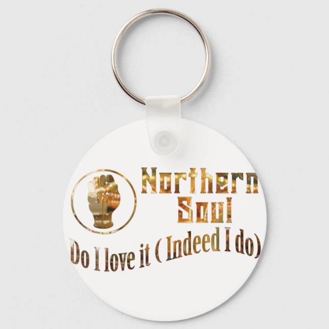 Chaveiro Alma norte. Eu Amo-O - Dourado (Frente)